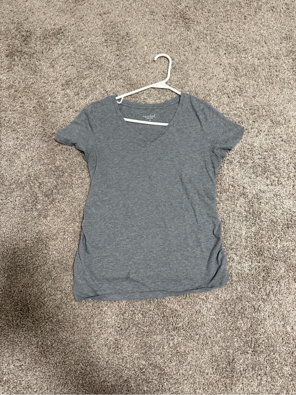 Maternity V-Neck Tee - Gray